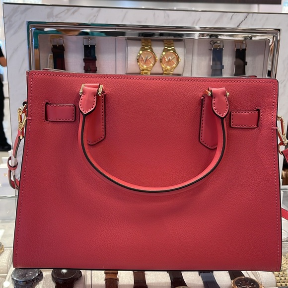 MICHAEL KORS HAMILTON MEDIUM SATCHEL 
 COLOR: LIGHT BERRY SHERBET 
NWT - Picture 10 of 16